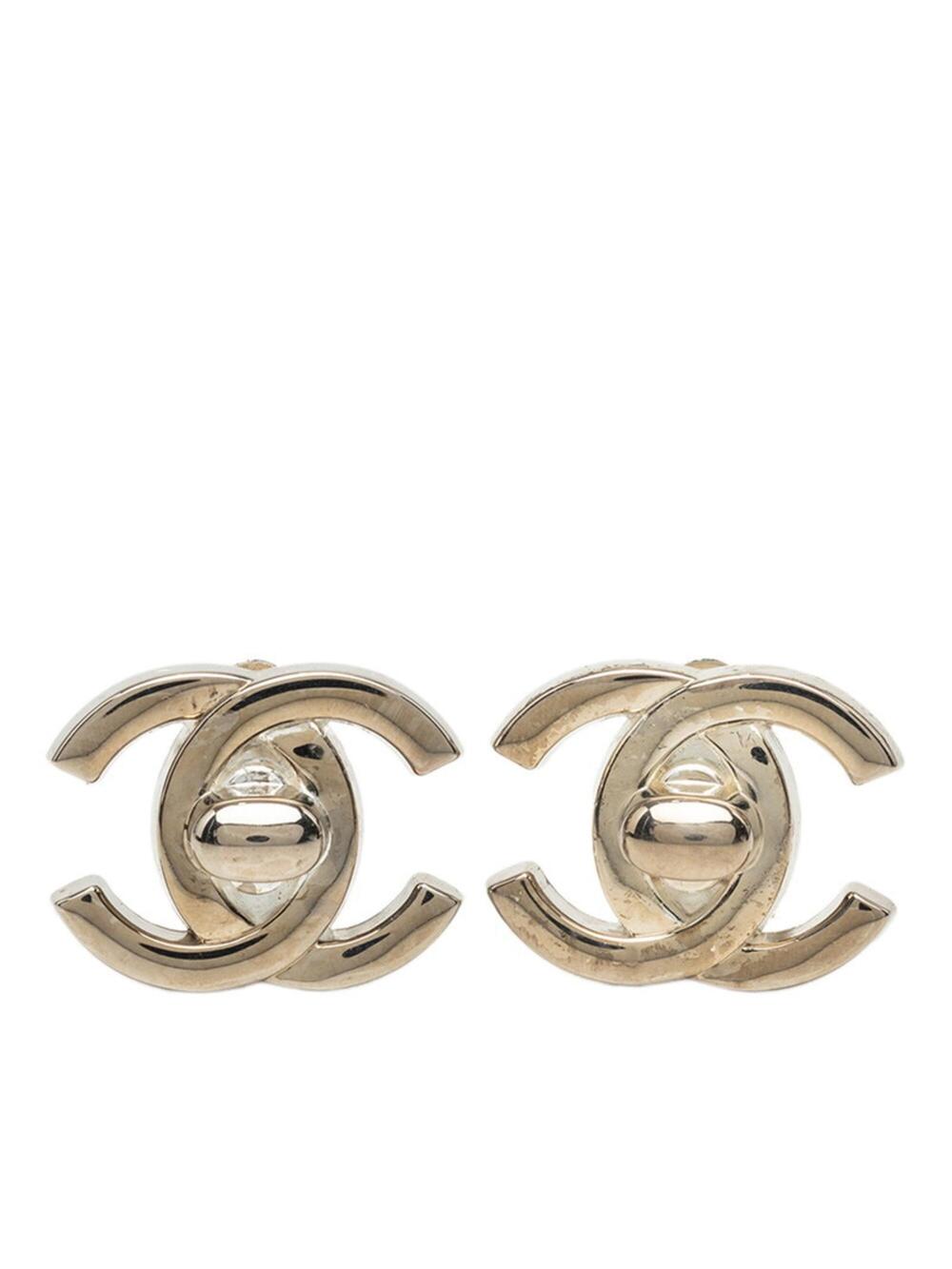 Chanel Cc Logo Clip-On Earrings Silver- #357618C71B